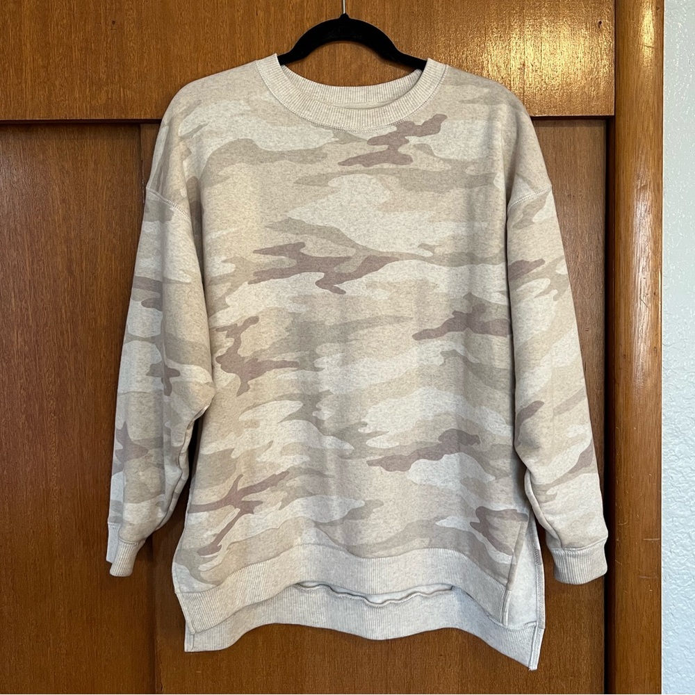 Oversized American Eagle Camo Crewneck